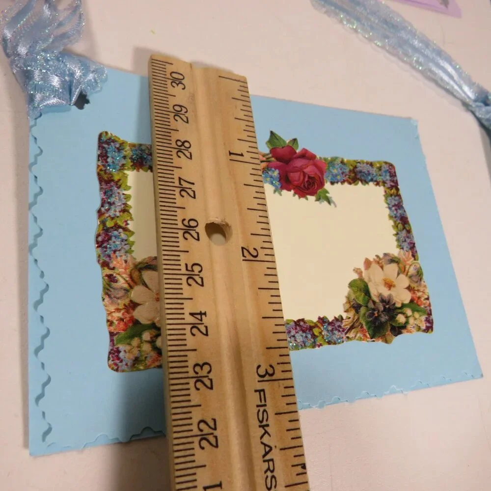 Victorian Gift Tags Cardstock with some embossed images & glitter paint accents